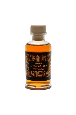 Bottiglia mignon de L'Amaro Pirozzi 10 cl, amaro calabrese in formato degustazione