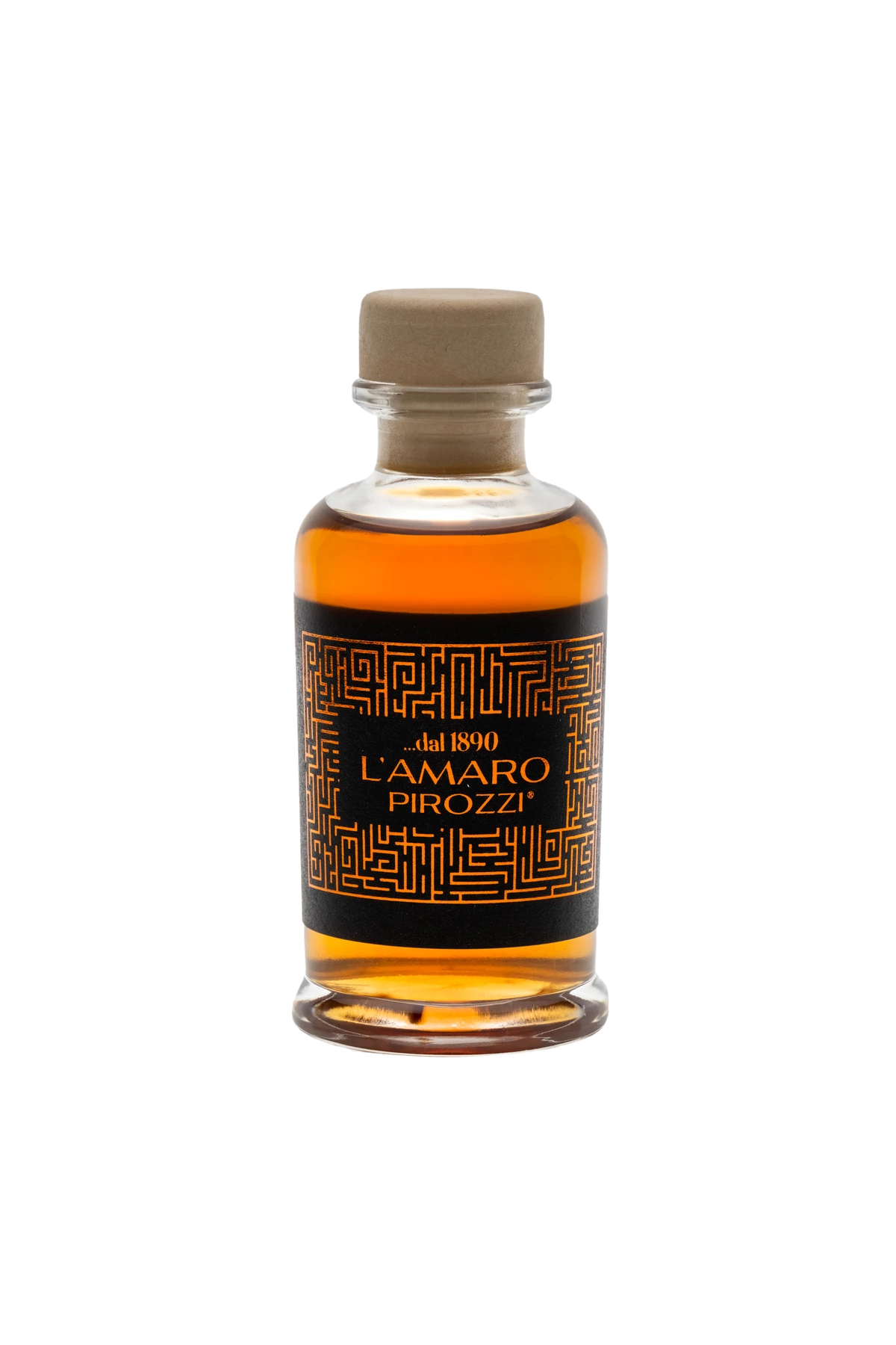 L'Amaro Pirozzi Mignon 10cl Bottiglia mignon de L'Amaro Pirozzi 10 cl, amaro calabrese in formato degustazione